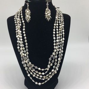 Multi-strand necklace and earrings
